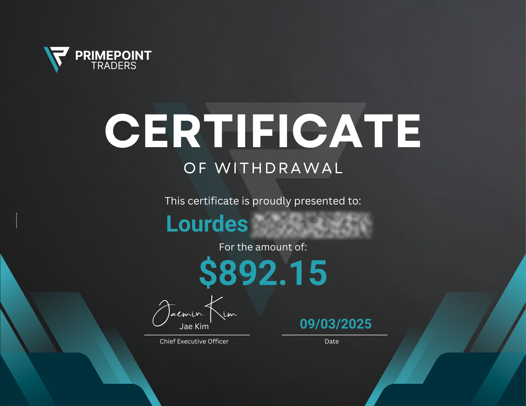 PrimePoint Certificates Lourde